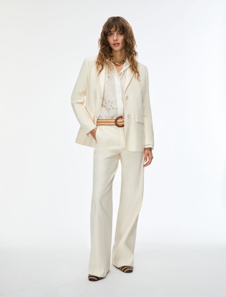 Blazer dritto - AVORIO - Iblues