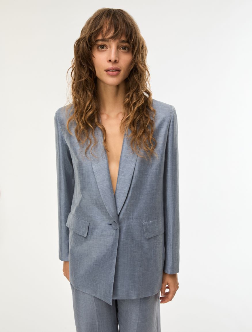 Satin blazer - AVIO - Iblues - 4