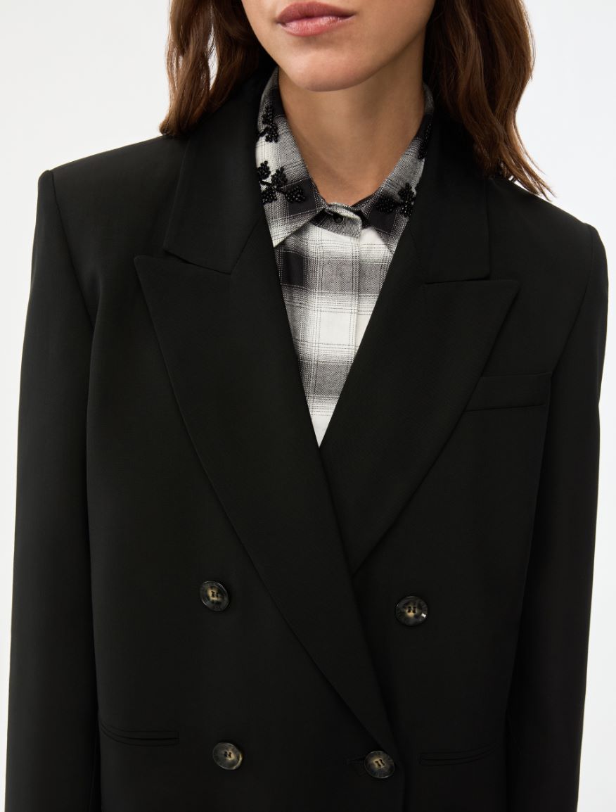 Relaxed-fit blazer - BLACK - Iblues - 3