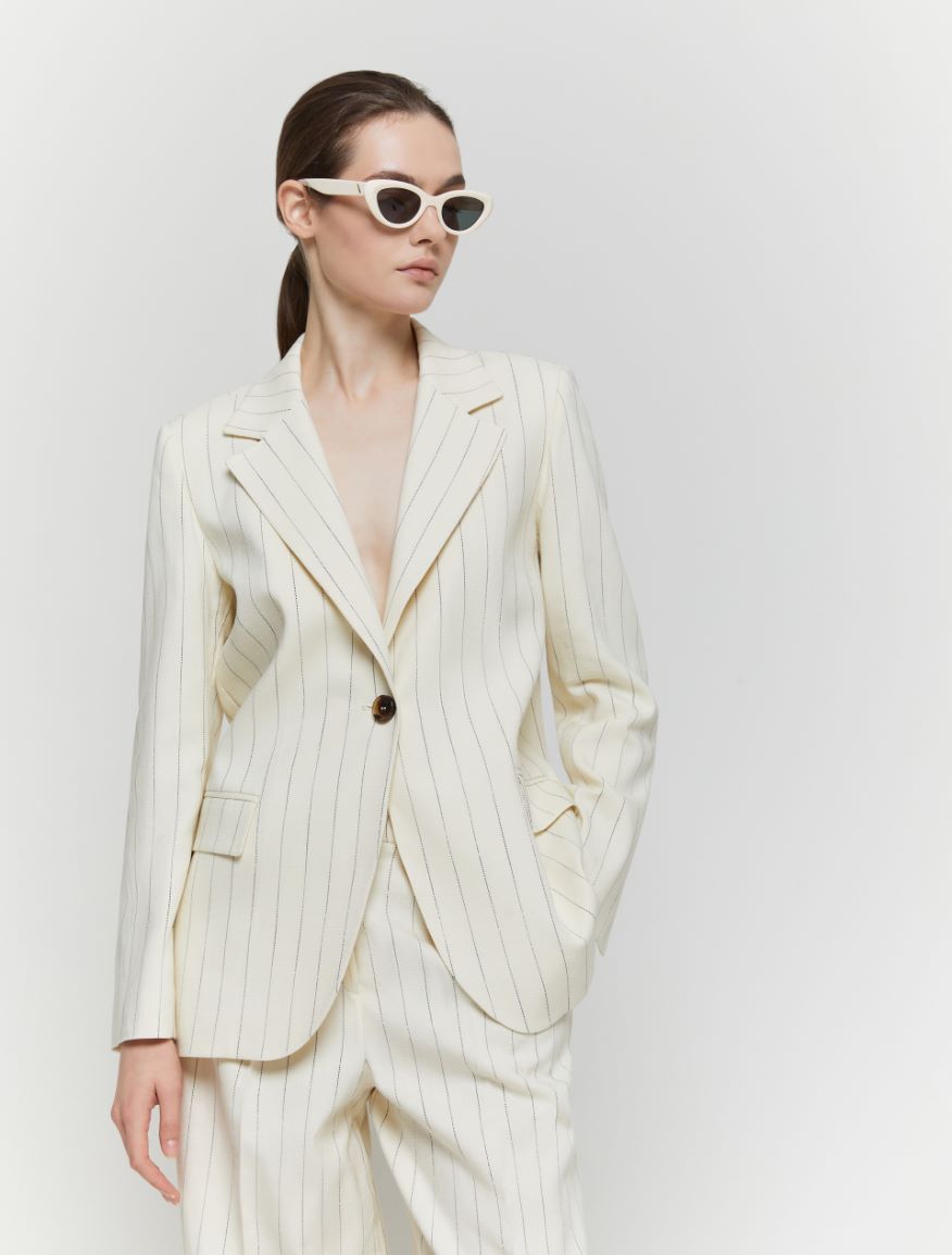 Oversized blazer - MILK - Iblues - 4