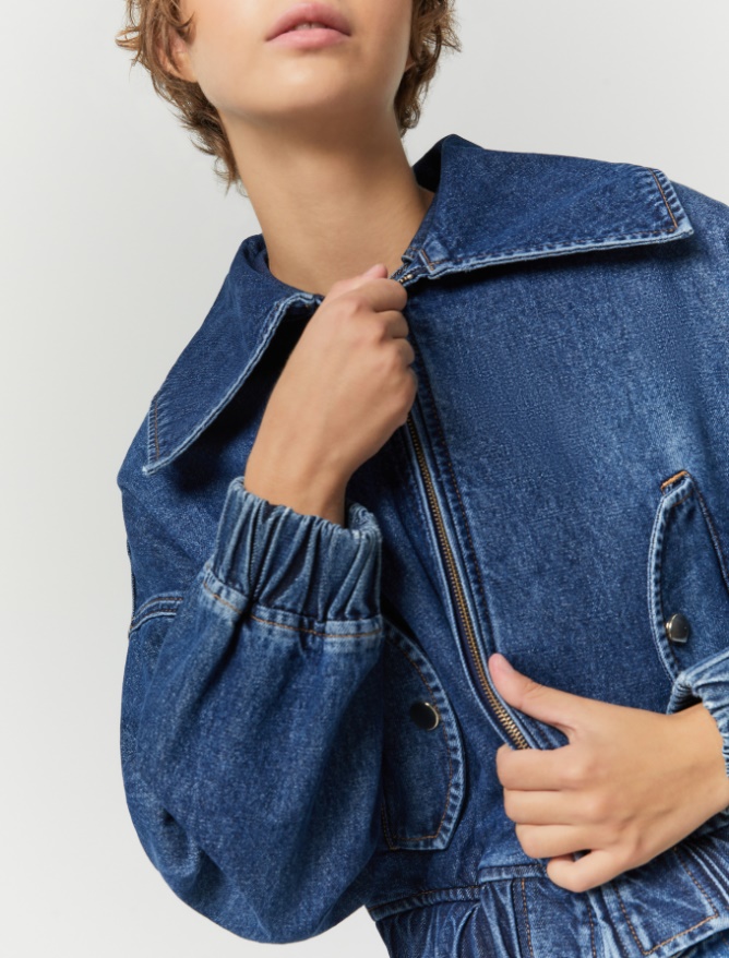 Denim bomber jacket - 