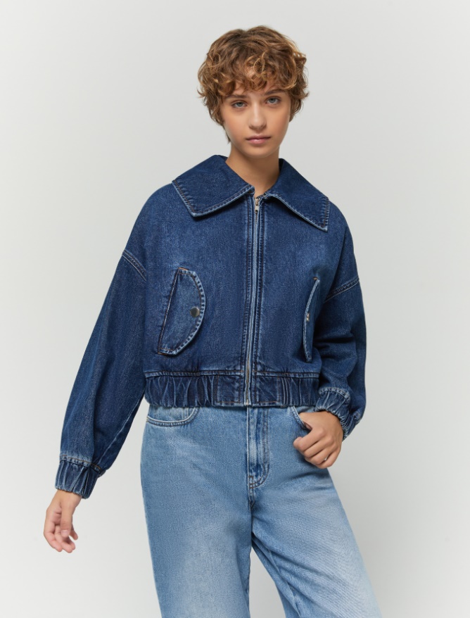 Denim bomber jacket - 