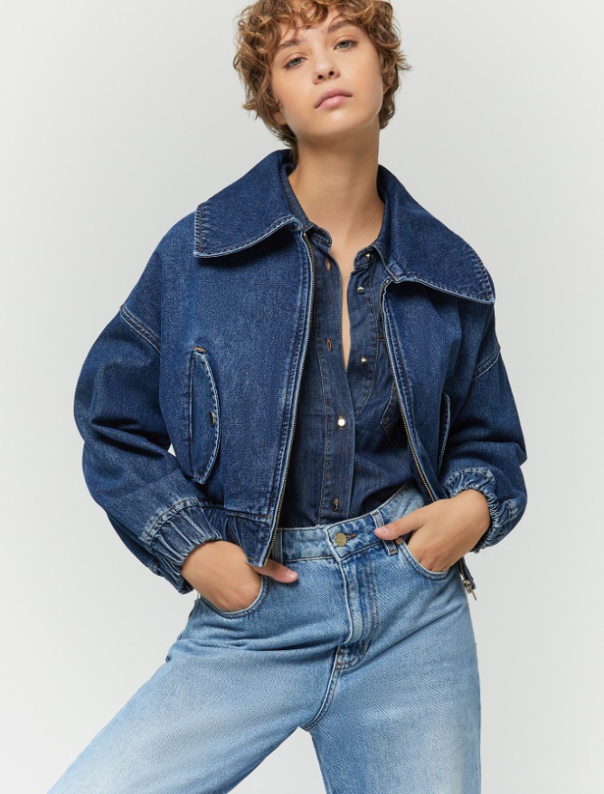 Denim bomber jacket - 