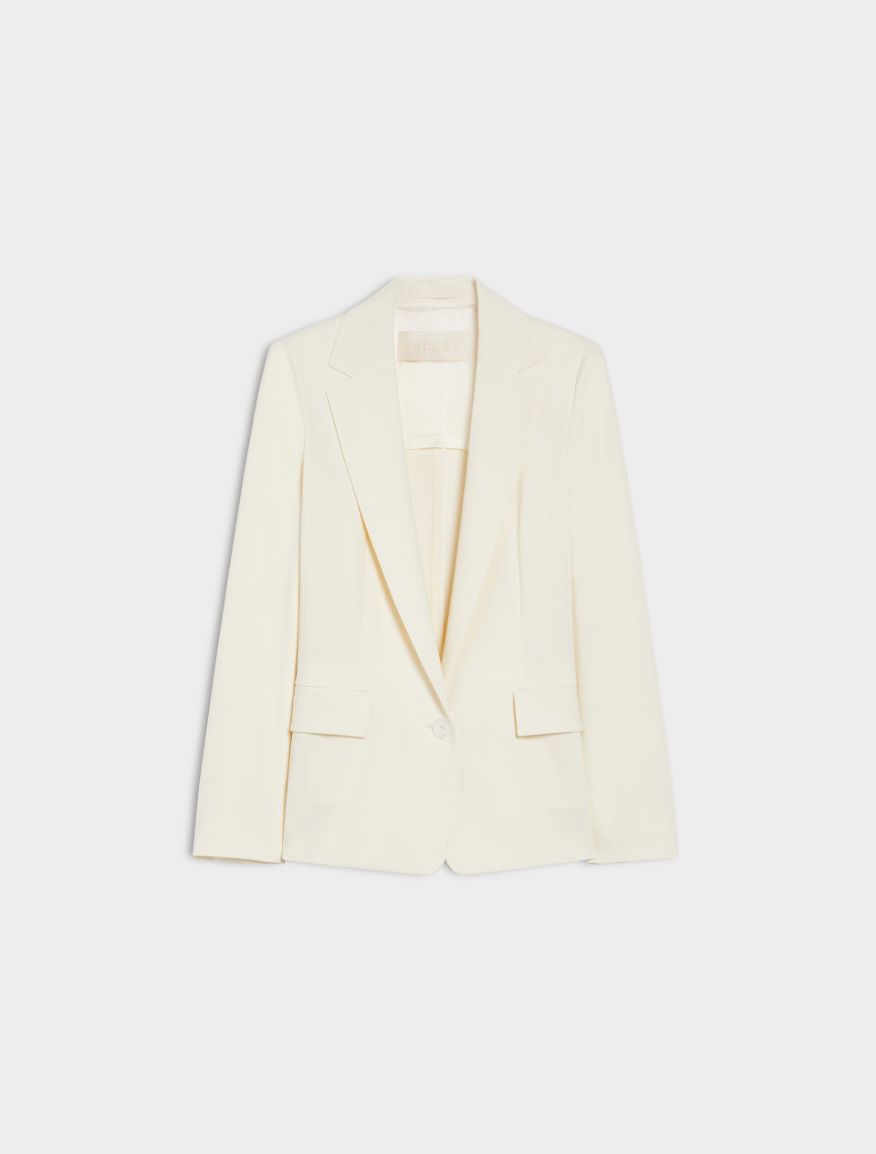 Semi-fitted blazer - WOOL WHITE - Iblues - 5