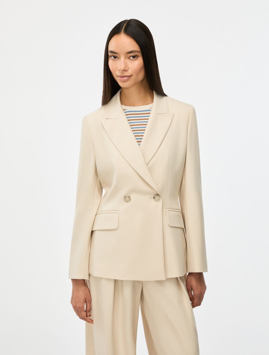 Double-breasted blazer - IVORY - Iblues