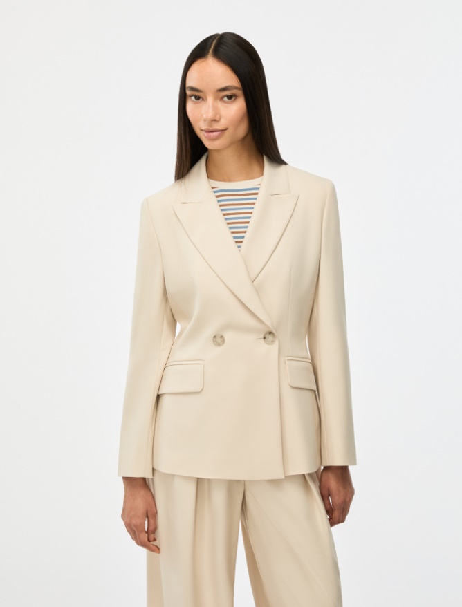 Double-breasted blazer - IVORY - Iblues