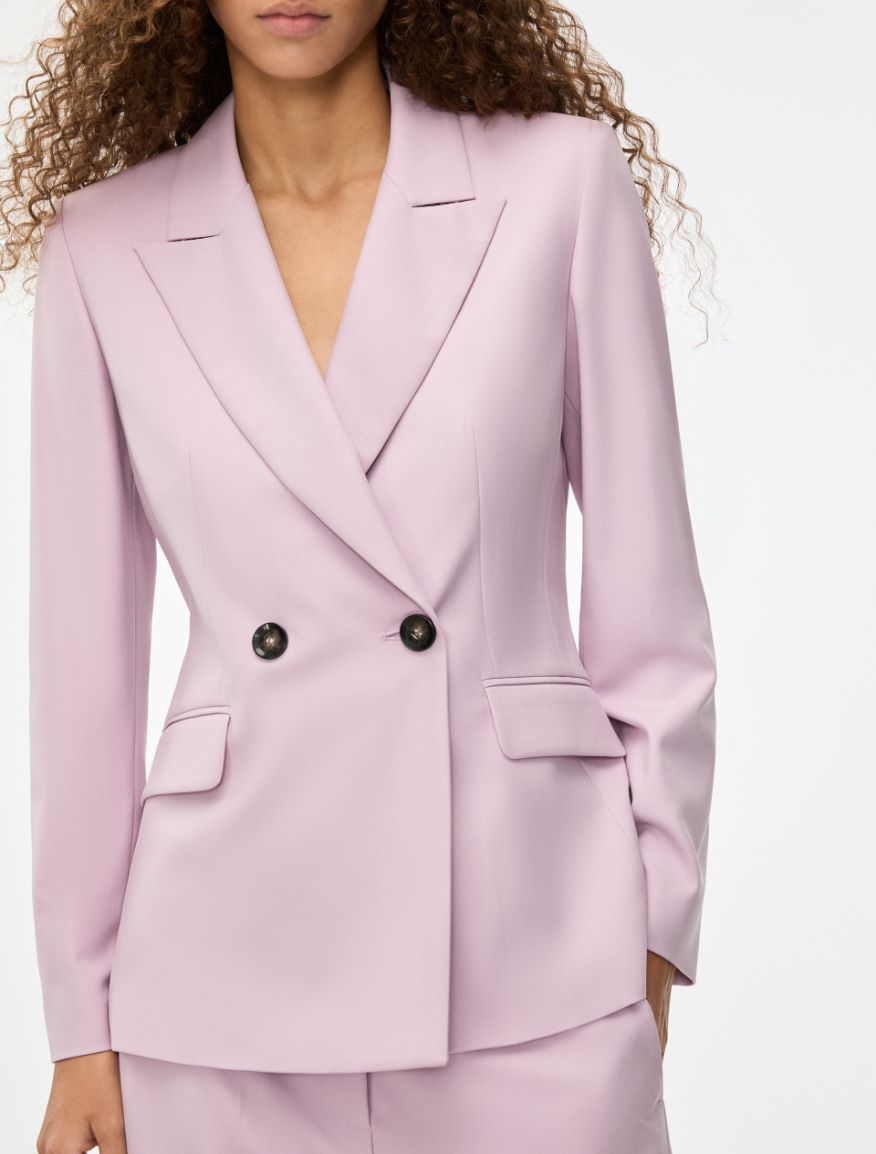Double-breasted blazer - LILAC - Iblues - 3