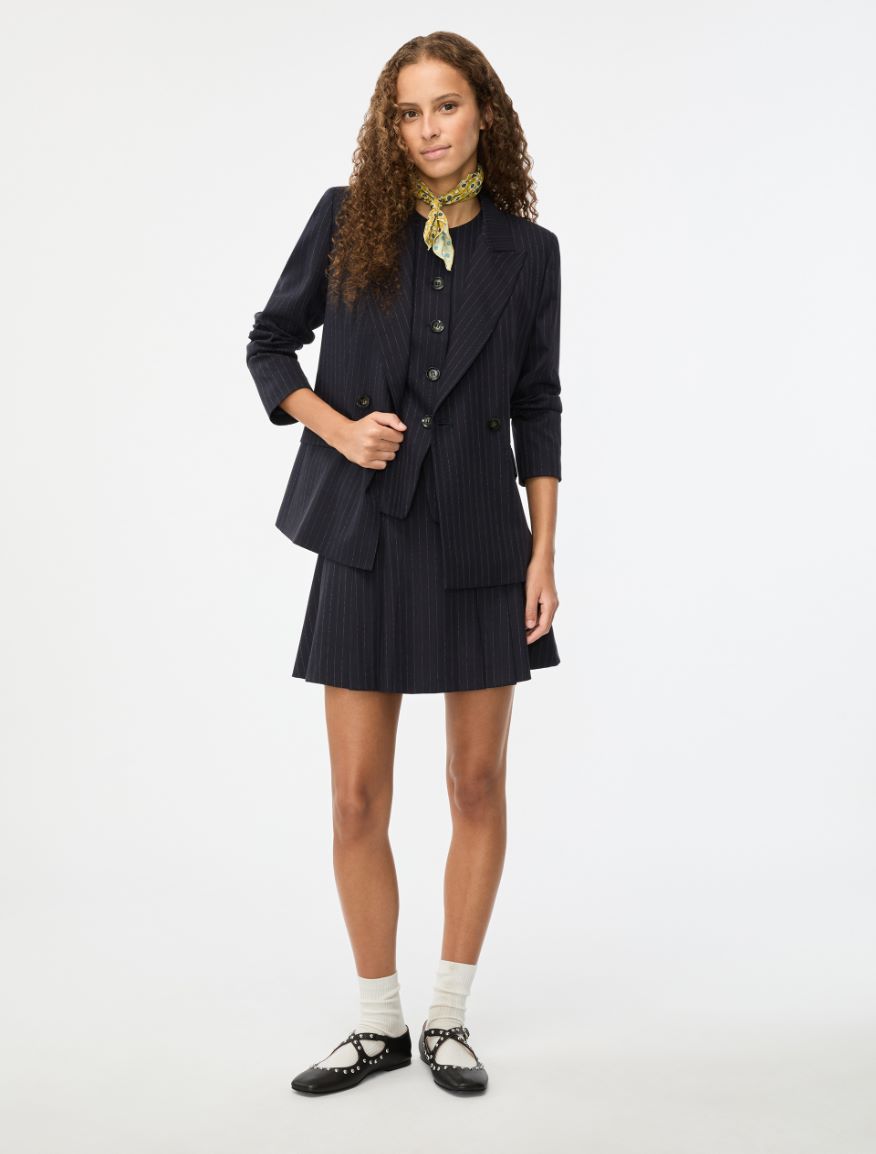 Double-breasted blazer - NAVY - Iblues - 4