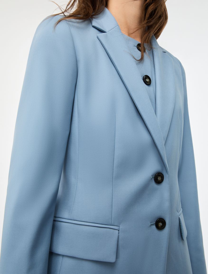 Fitted blazer - DARK BLUE - Iblues - 3