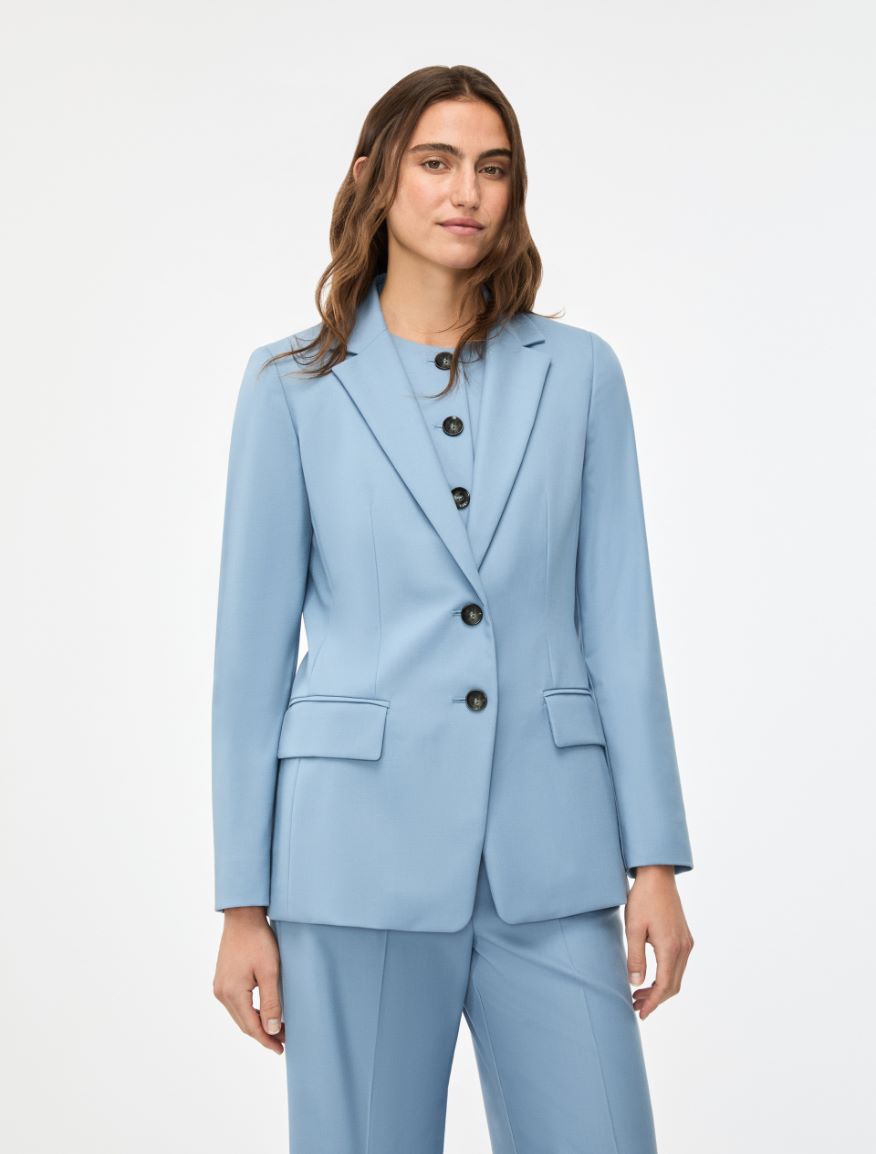 Fitted blazer - DARK BLUE - Iblues