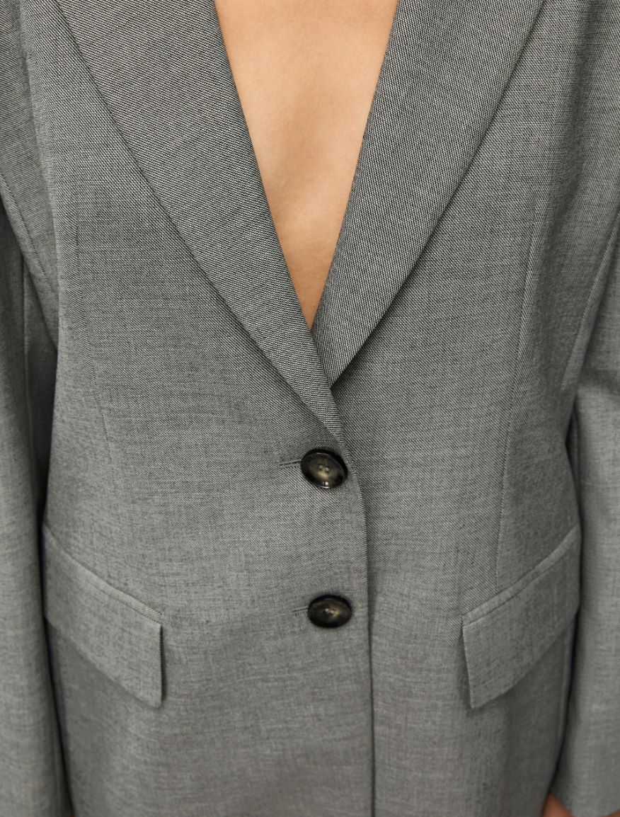 Fitted blazer - BLACK - Iblues - 3