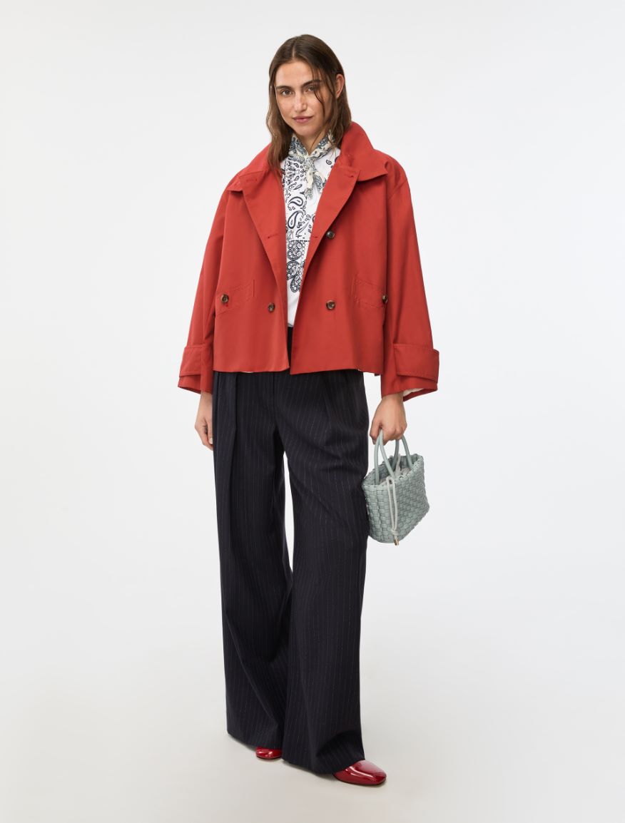 A-line trench coat - RED - Iblues - 4