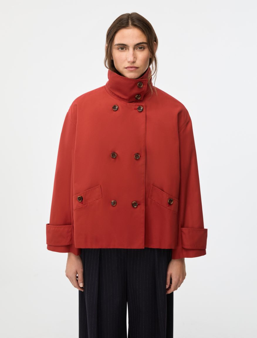 A-line trench coat - RED - Iblues