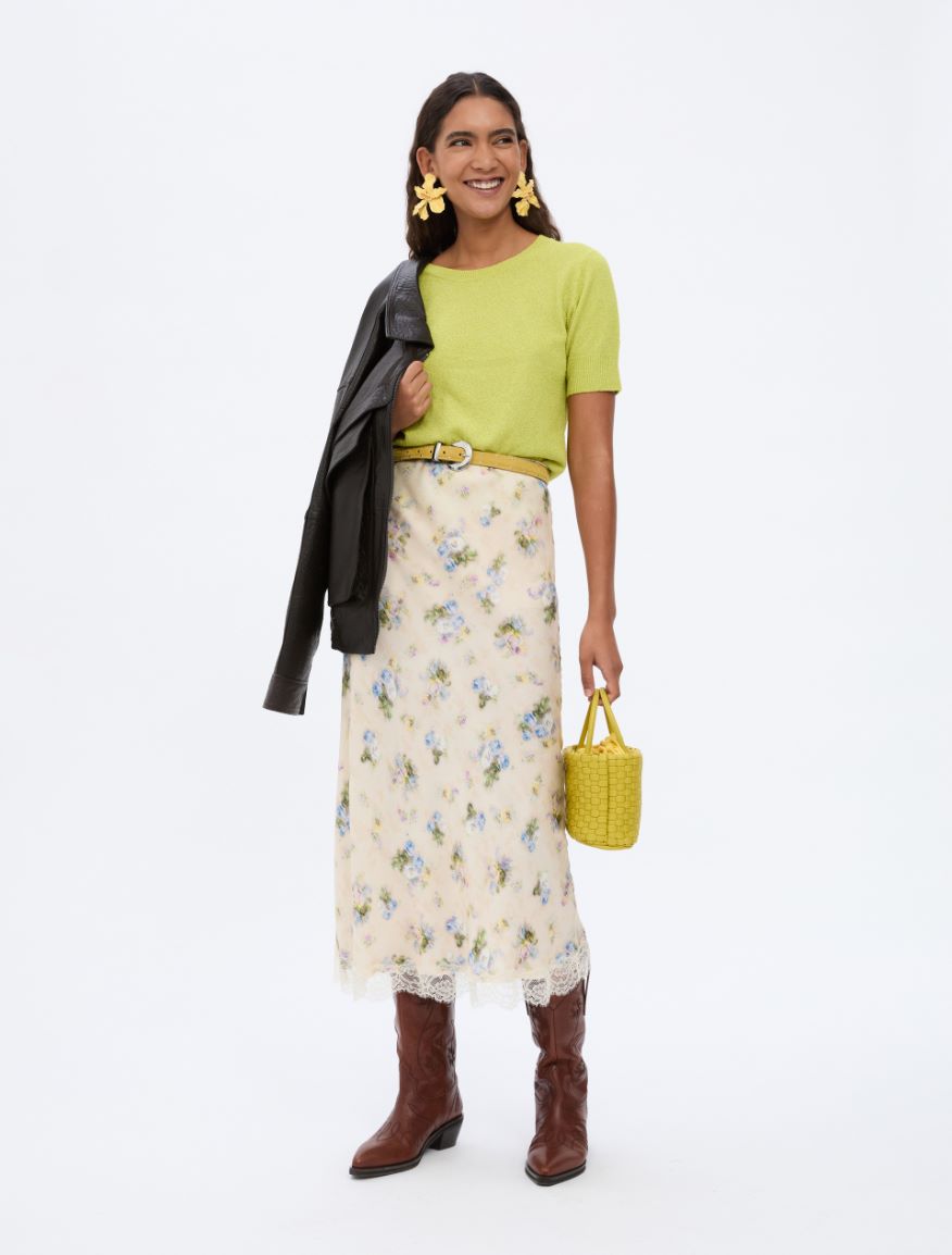 Flared skirt - CREAM - Iblues - 4