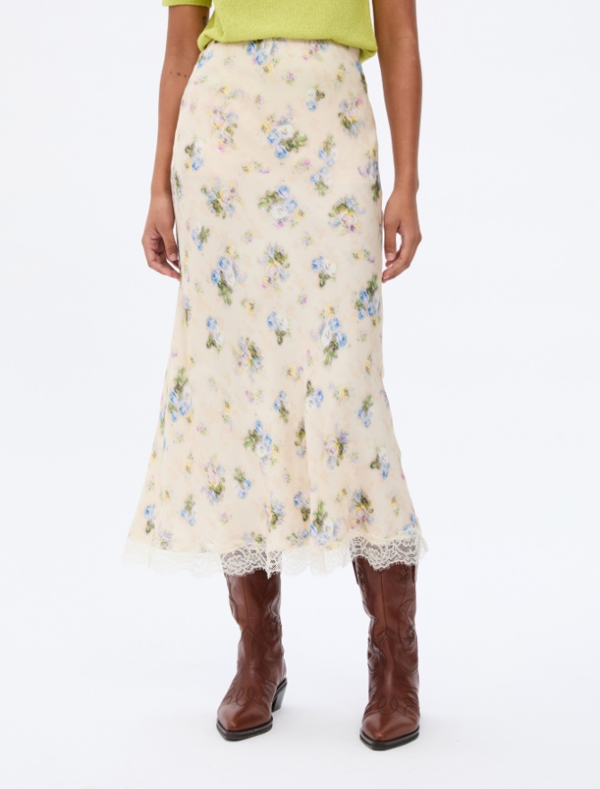 Flared skirt - CREAM - Iblues
