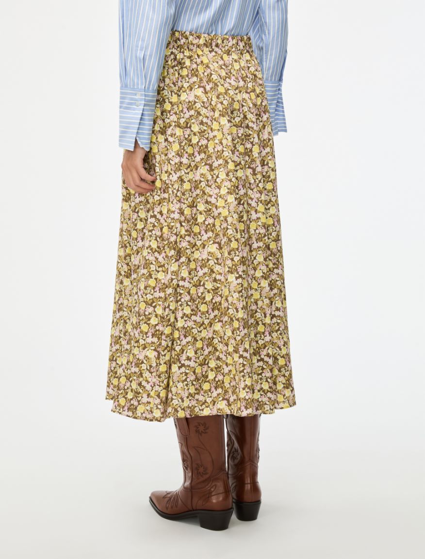 Relaxed-fit skirt - OLIVE - Iblues - 2