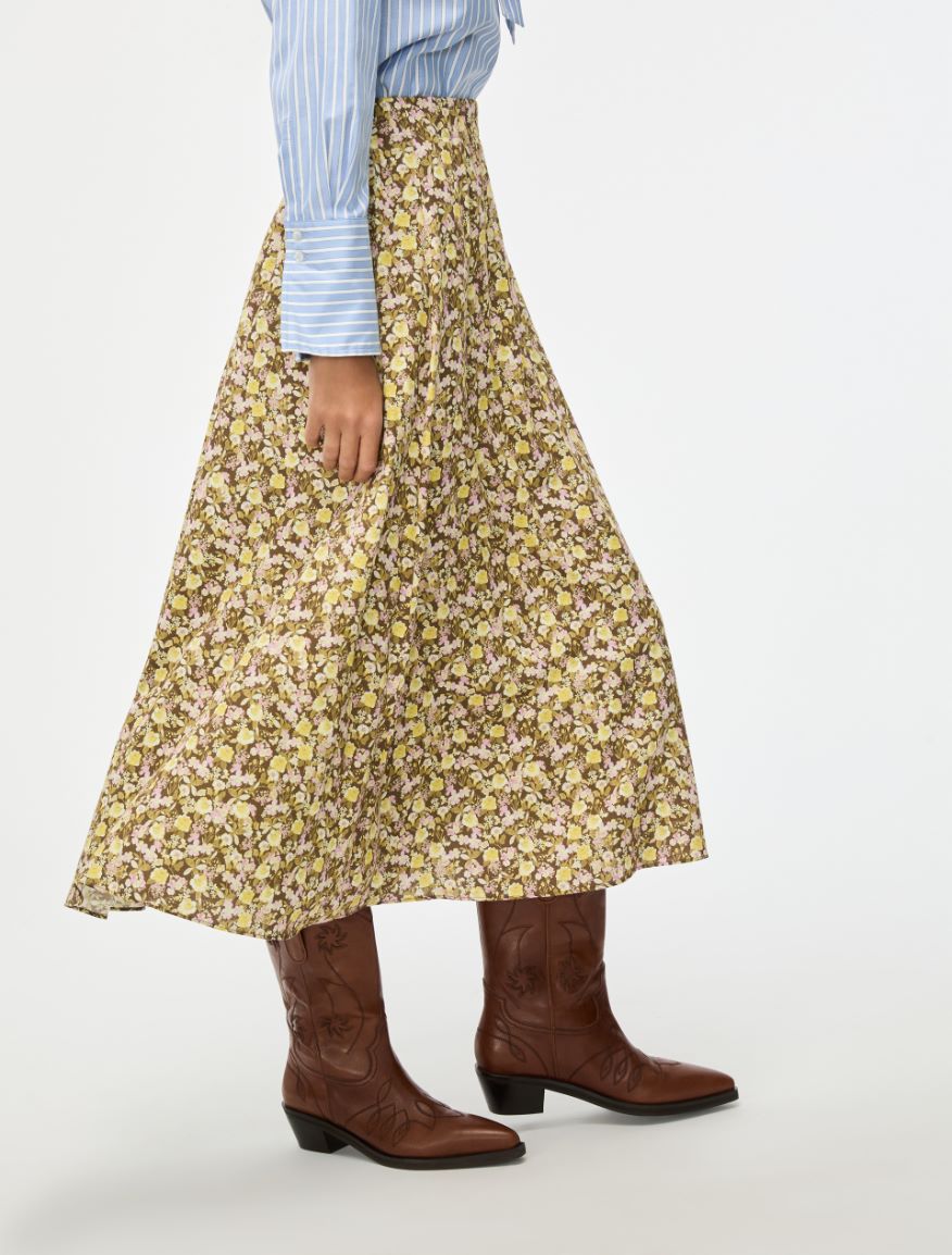 Relaxed-fit skirt - OLIVE - Iblues - 3