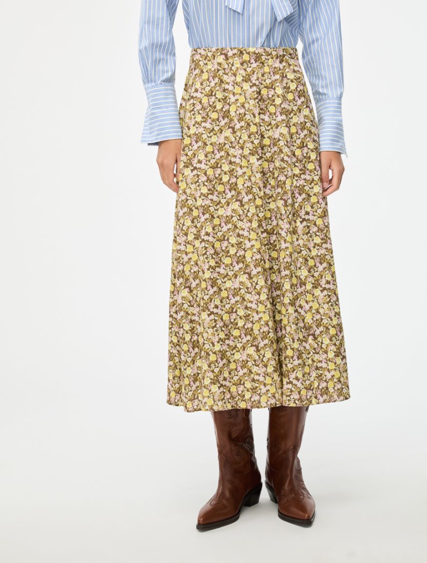 Relaxed-fit skirt - OLIVE - Iblues - 4