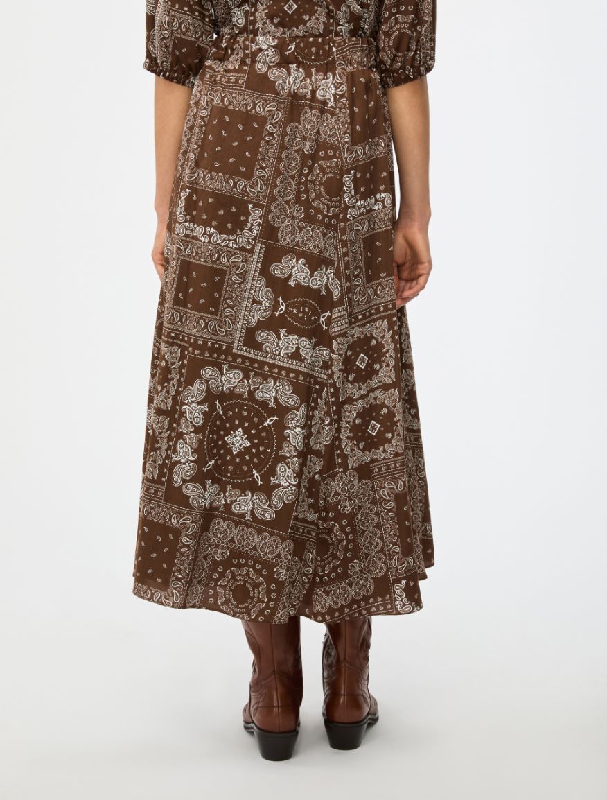 Relaxed-fit skirt - CHOCOLATE - Iblues - 2