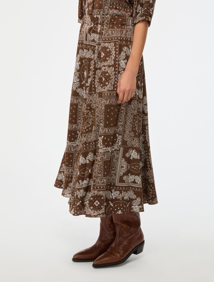 Relaxed-fit skirt - CHOCOLATE - Iblues - 3