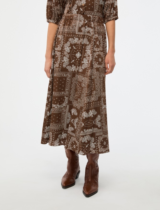 Relaxed-fit skirt - CHOCOLATE - Iblues