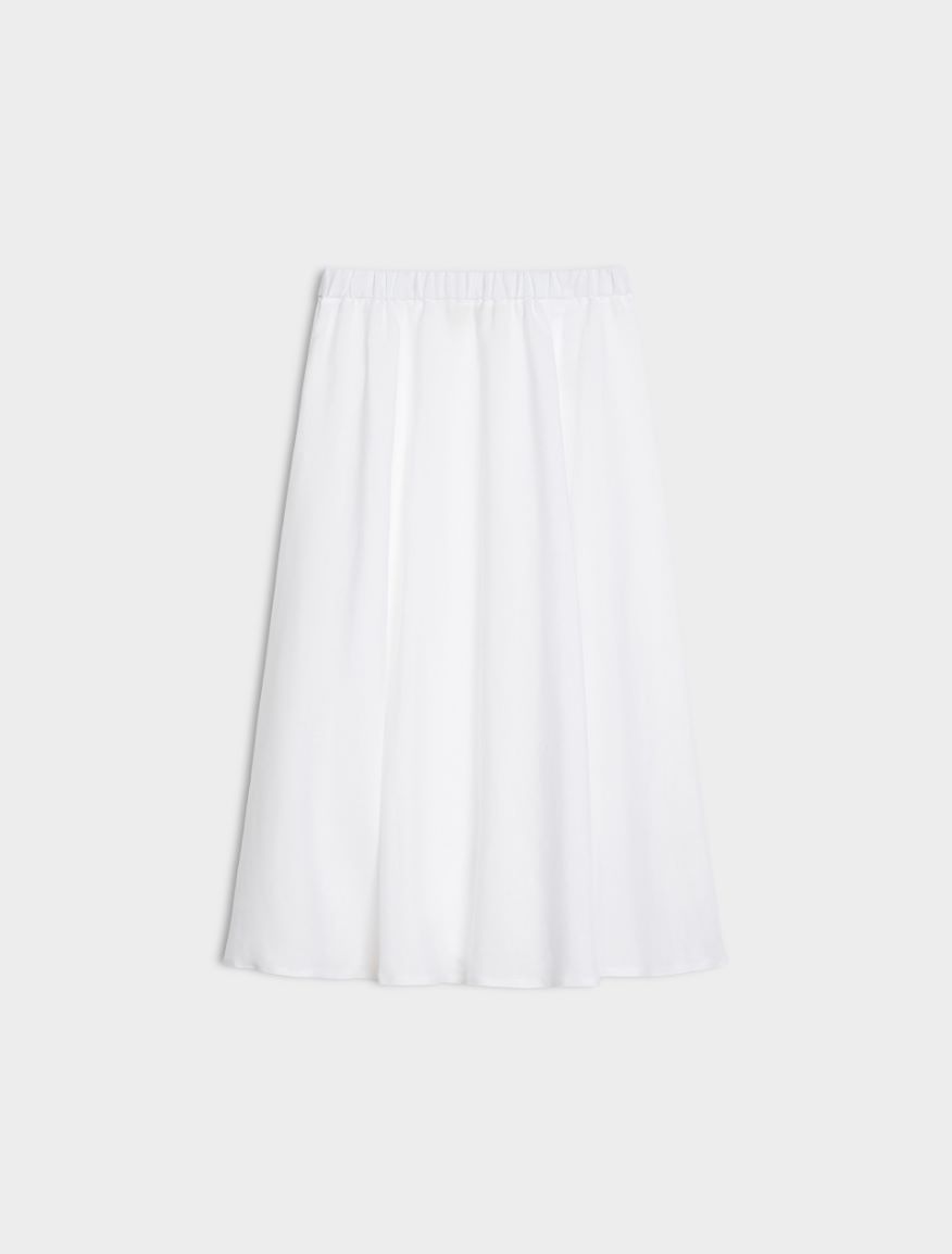 Linen skirt - WHITE - Iblues - 5