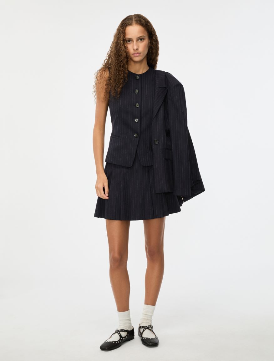 Pleated skirt - NAVY - Iblues - 4