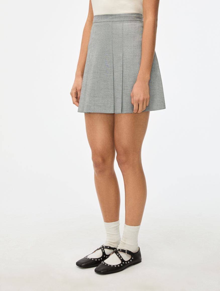 Pleated skirt - BLACK - Iblues