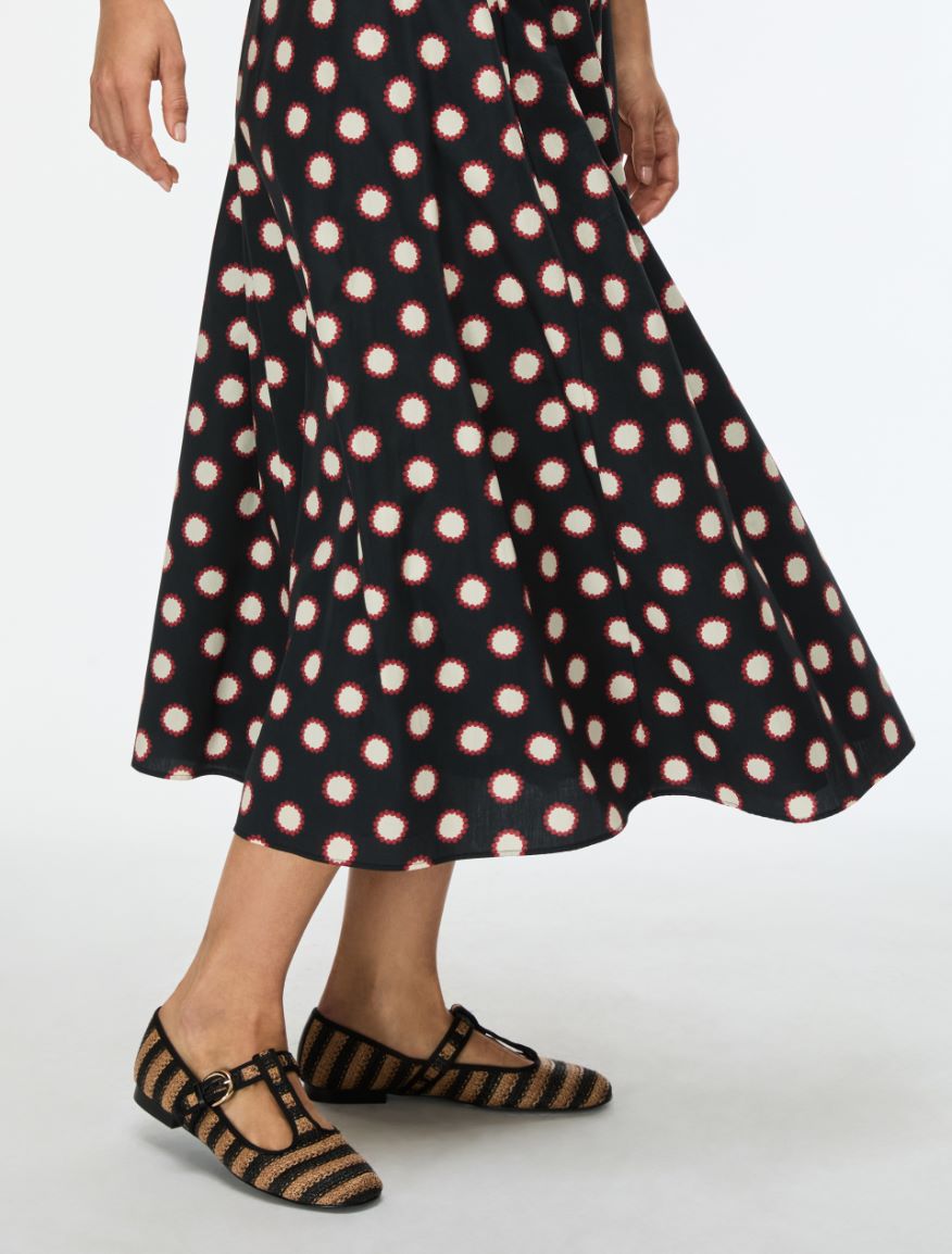 Printed skirt - BLACK - Iblues - 3