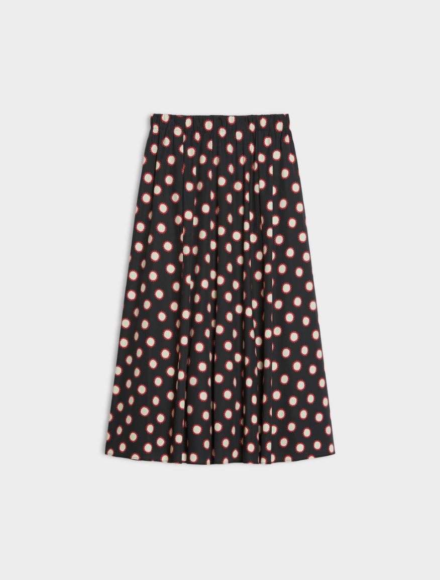Printed skirt - BLACK - Iblues - 5