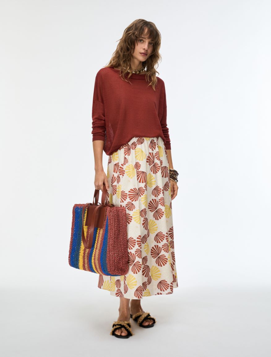 Printed skirt - POWDER - Iblues - 4