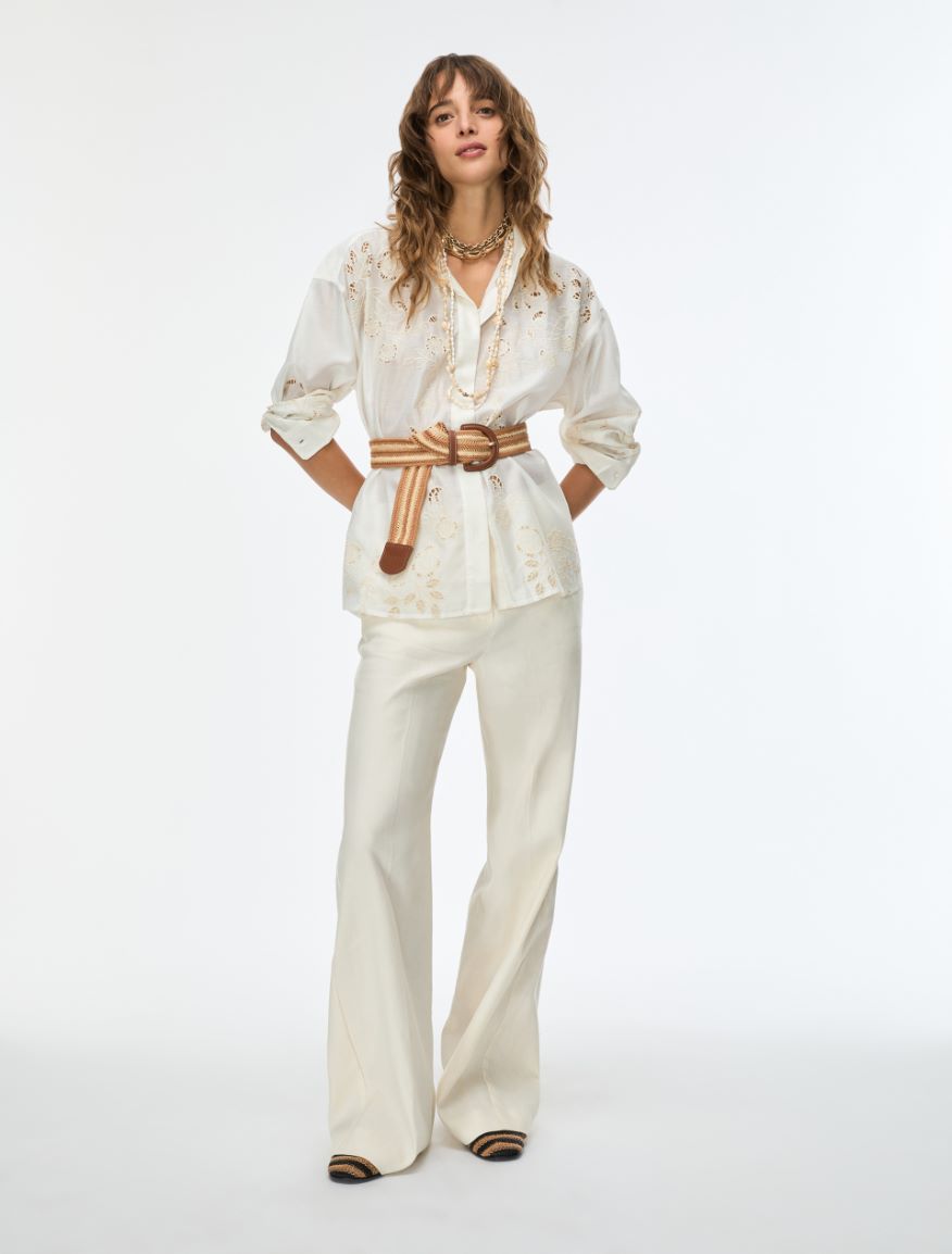 Embroidered shirt - WHITE - Iblues - 4