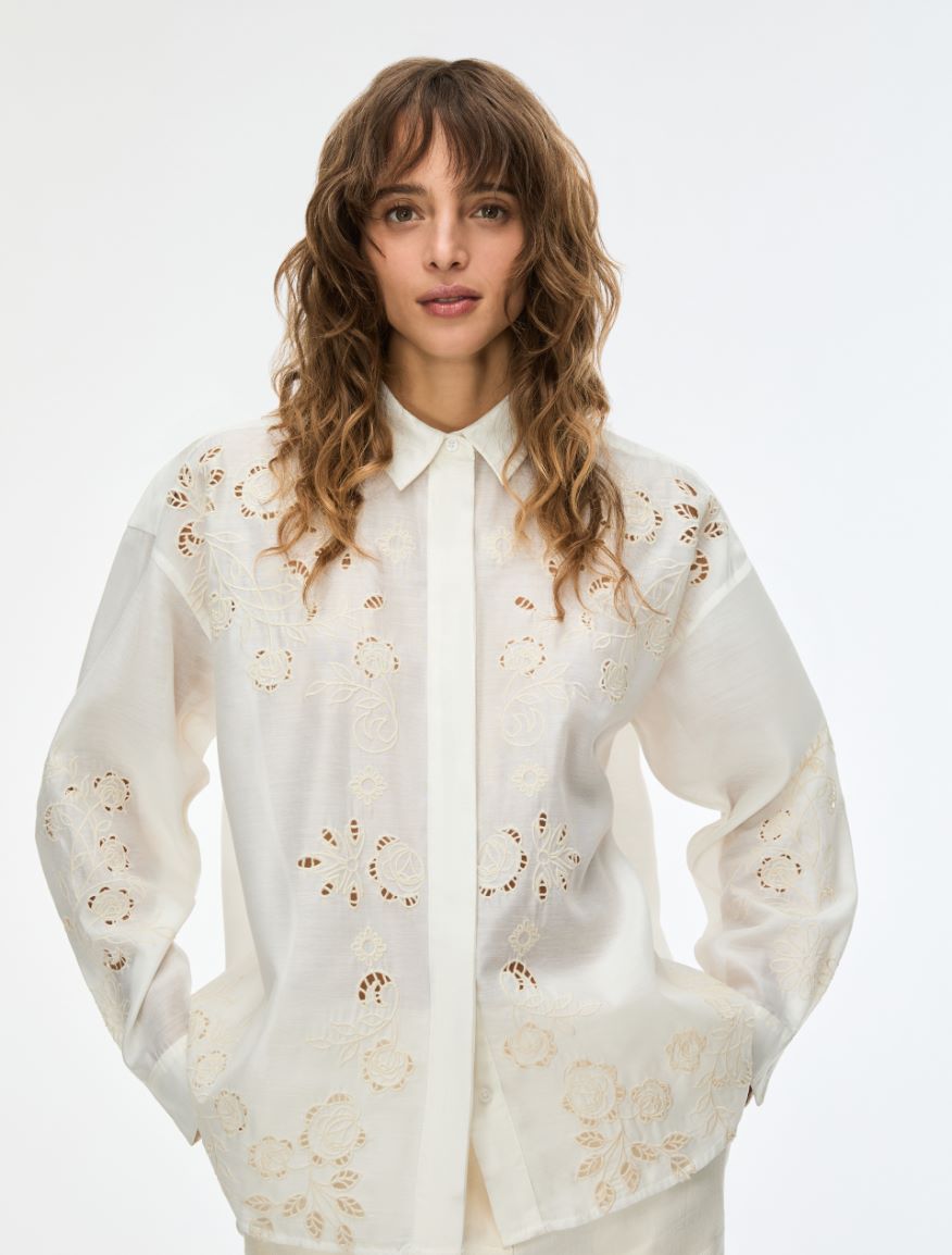 Embroidered shirt - WHITE - Iblues