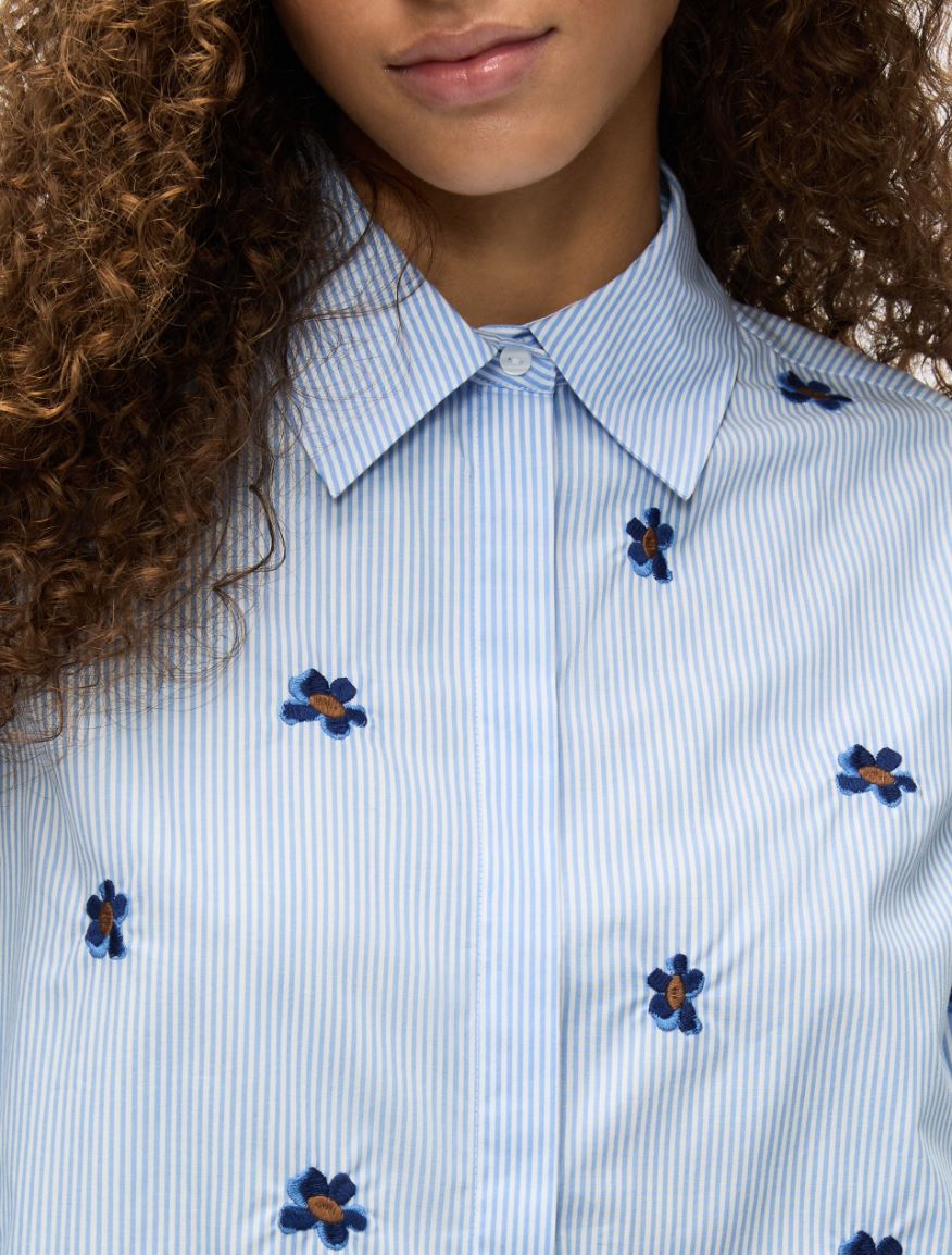 Embroidered shirt - LIGHT BLUE - Iblues - 3