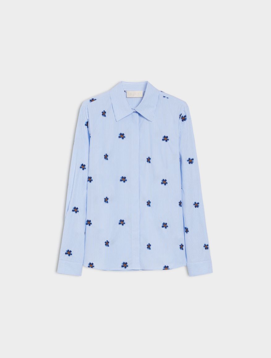 Embroidered shirt - LIGHT BLUE - Iblues - 5