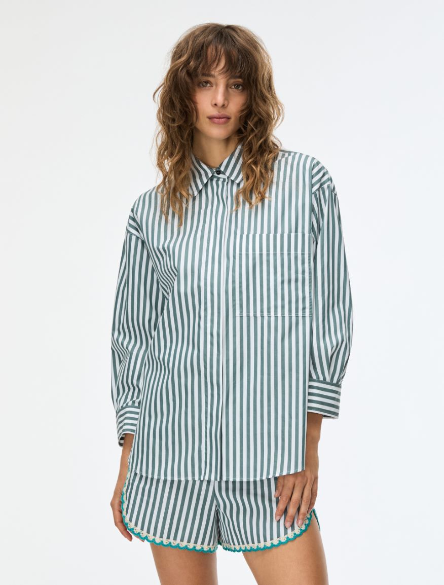 Oversized shirt - GREEN - Iblues - 4