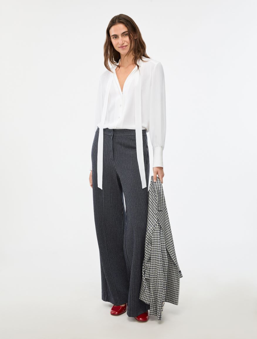 Silk-blend shirt - WHITE - Iblues - 4