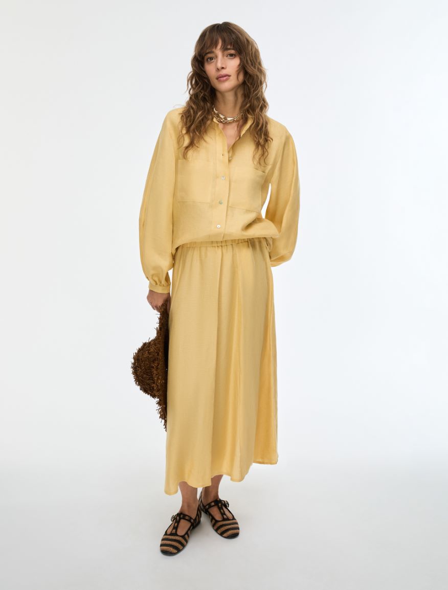 Linen shirt - HONEY - Iblues - 4