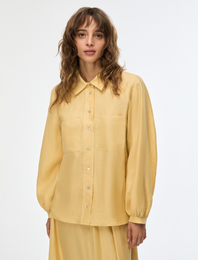 Linen shirt - HONEY - Iblues