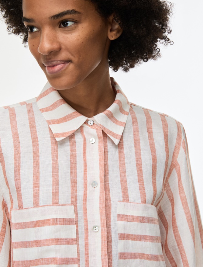 Linen shirt - ORANGE