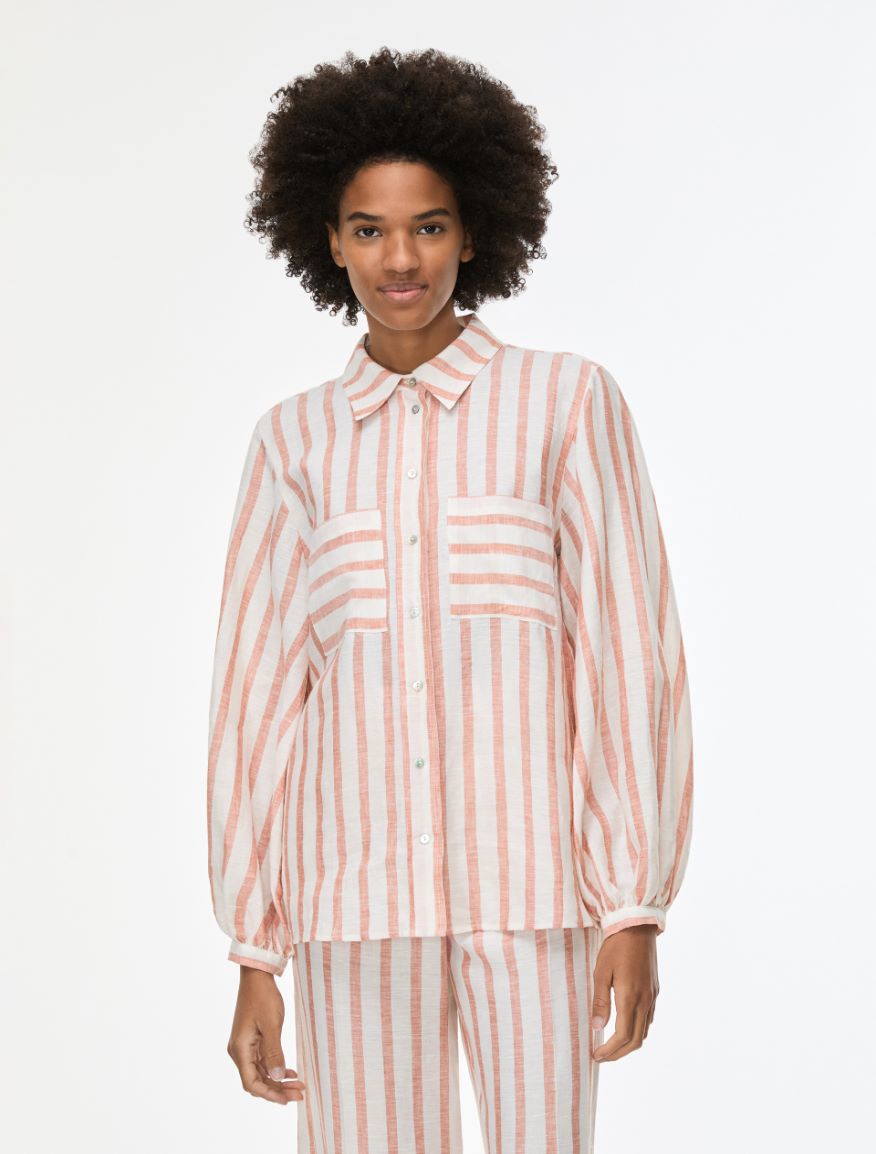 Linen shirt - ORANGE - Iblues - 4