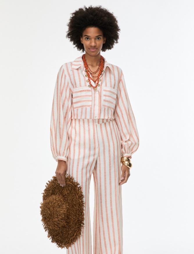 Linen shirt - ORANGE - Iblues