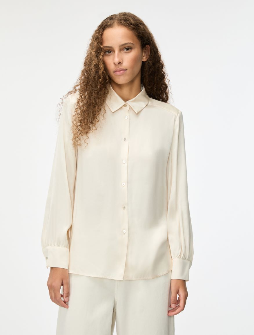 Satin shirt - IVORY - Iblues