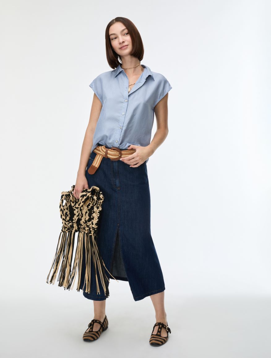 Silk shirt - LIGHT BLUE - Iblues - 4