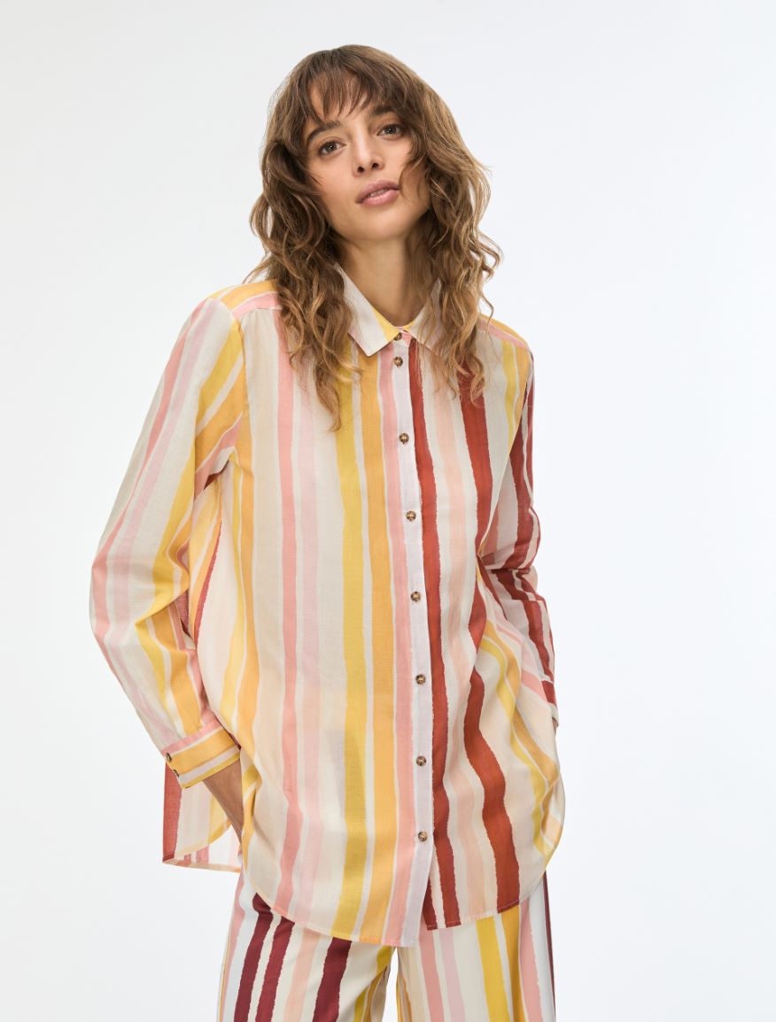 Printed shirt - BORDEAUX - Iblues - 4