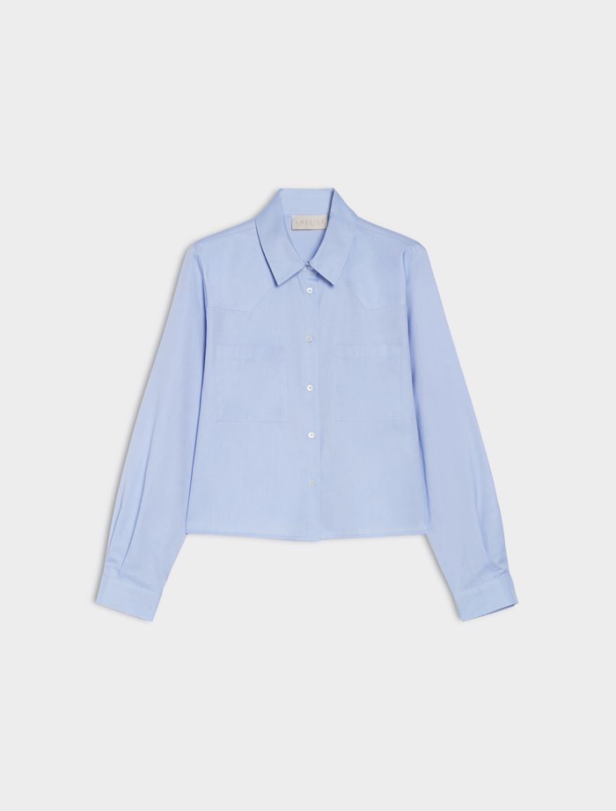 Boxy shirt - LIGHT BLUE - Iblues - 5