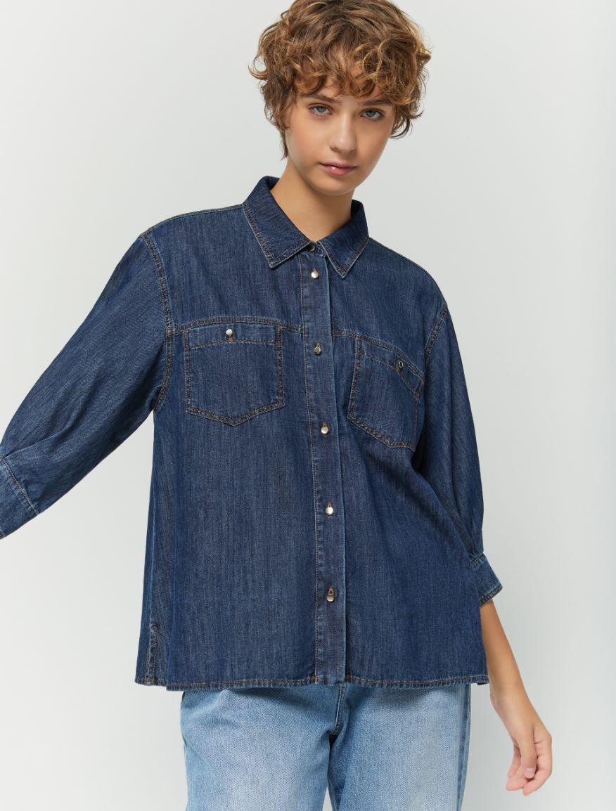 Oversized shirt - BLUE JEANS - Iblues - 4