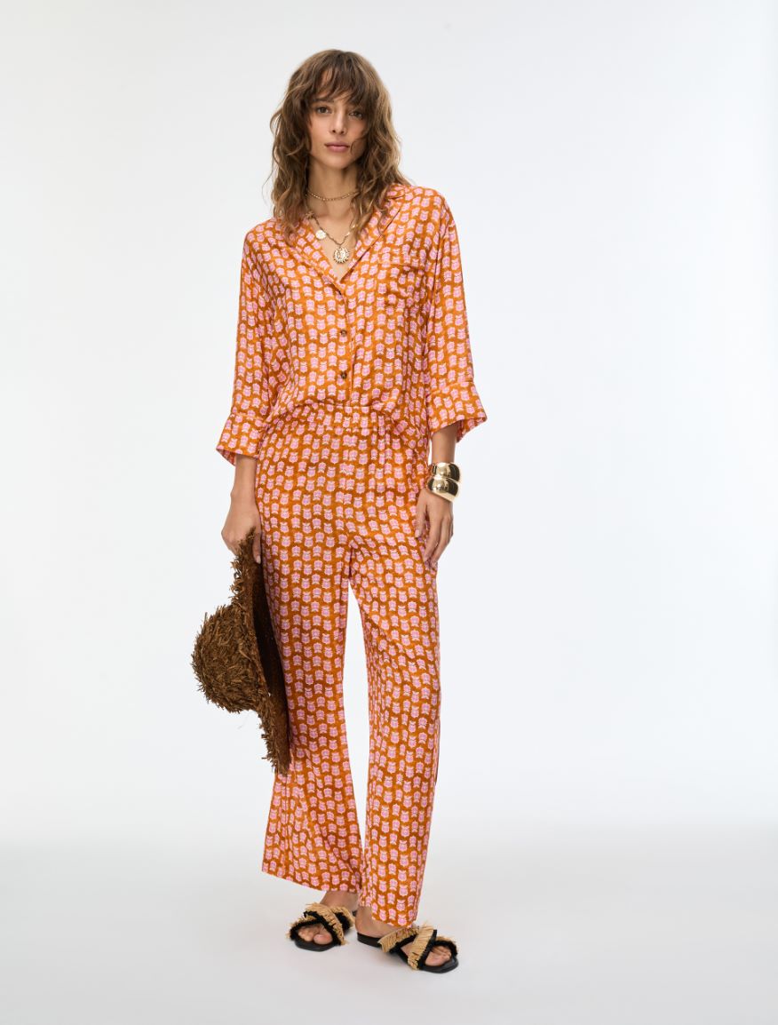 Straight-fit shirt - ORANGE - Iblues