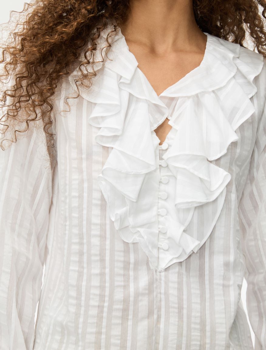 Ruched shirt - White - Iblues - 3