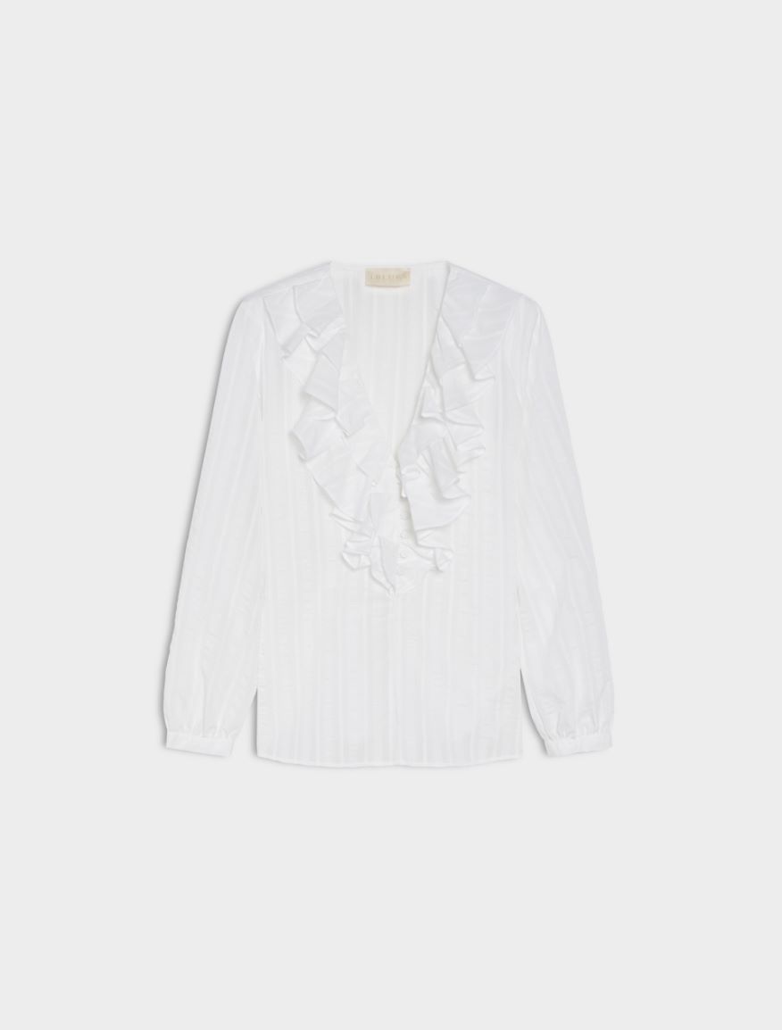 Ruched shirt - White - Iblues - 5